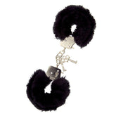 Furry Metal Handcuffs Black - Adult Planet - Online Sex Toys Shop UK